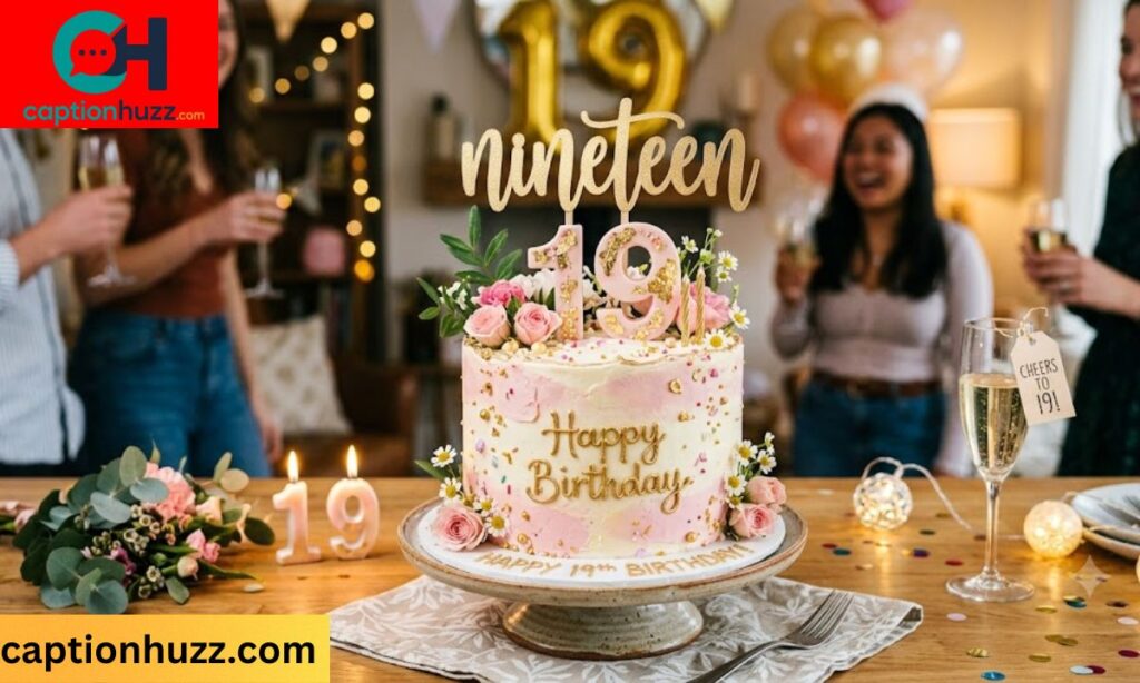 19th birthday cake captions