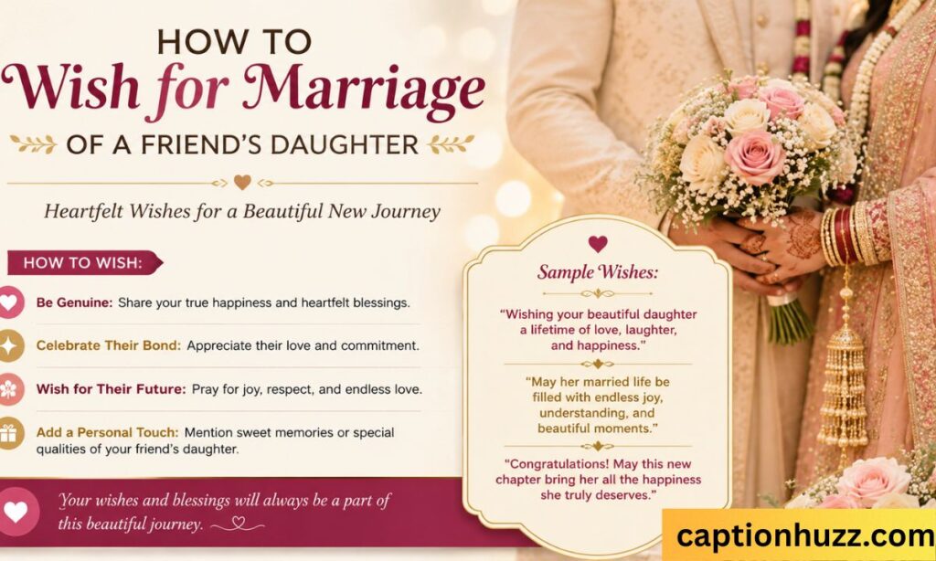 How to wish for marriage of a friends daughter
