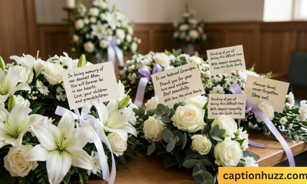 Family Funeral Flower Card Messages