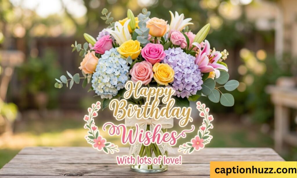 Happy Birthday Wishes with Flowers Images for WhatsApp