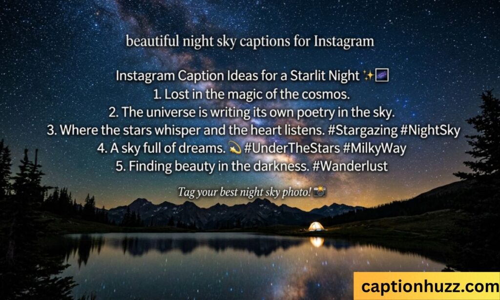 beautiful night sky captions for instagram_