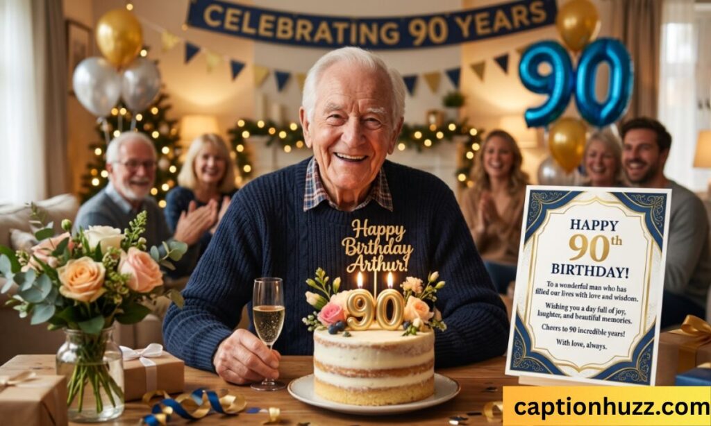 short birthday wishes for 90 year old man in english_