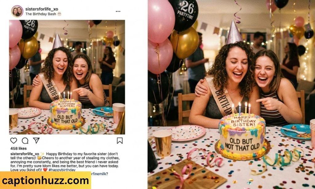 Funny Birthday Captions for Sister on Instagram