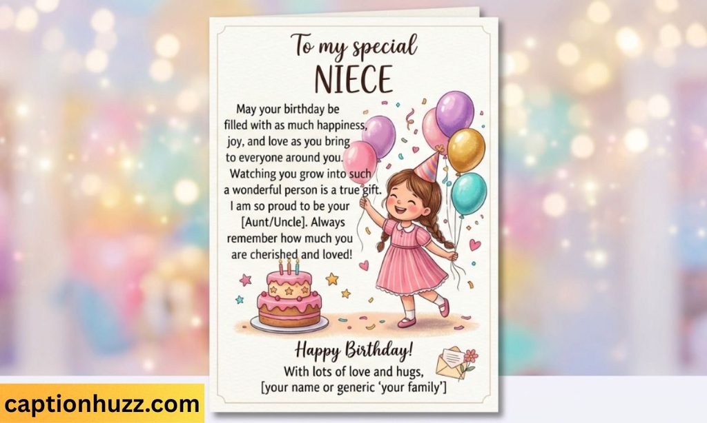Touching Birthday Wishes for Niece in English