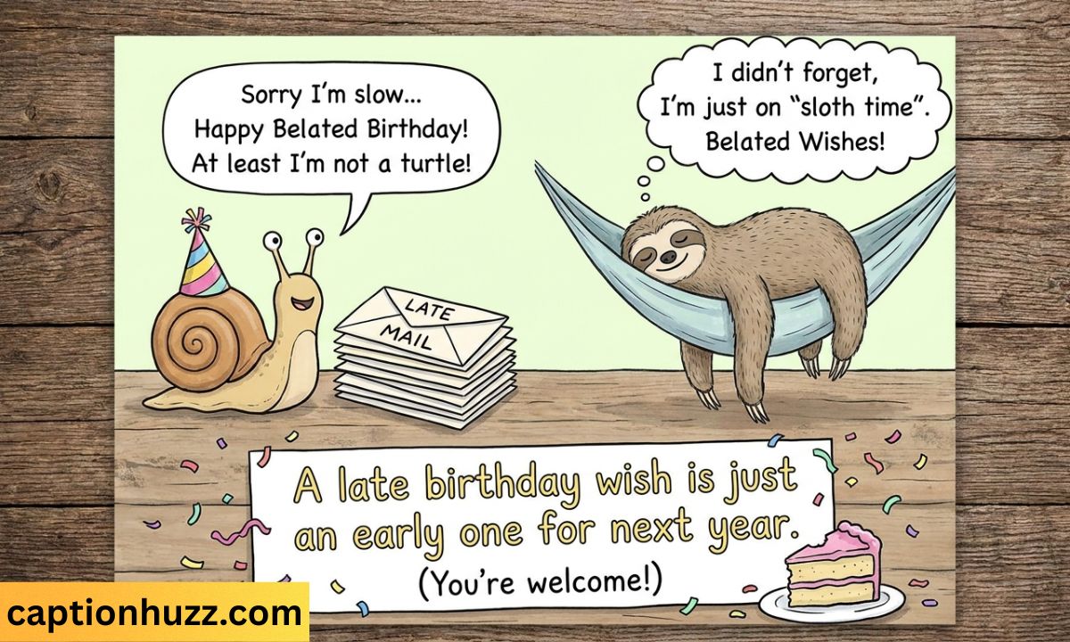 Funny Belated Birthday Wishes Quotes for Friends